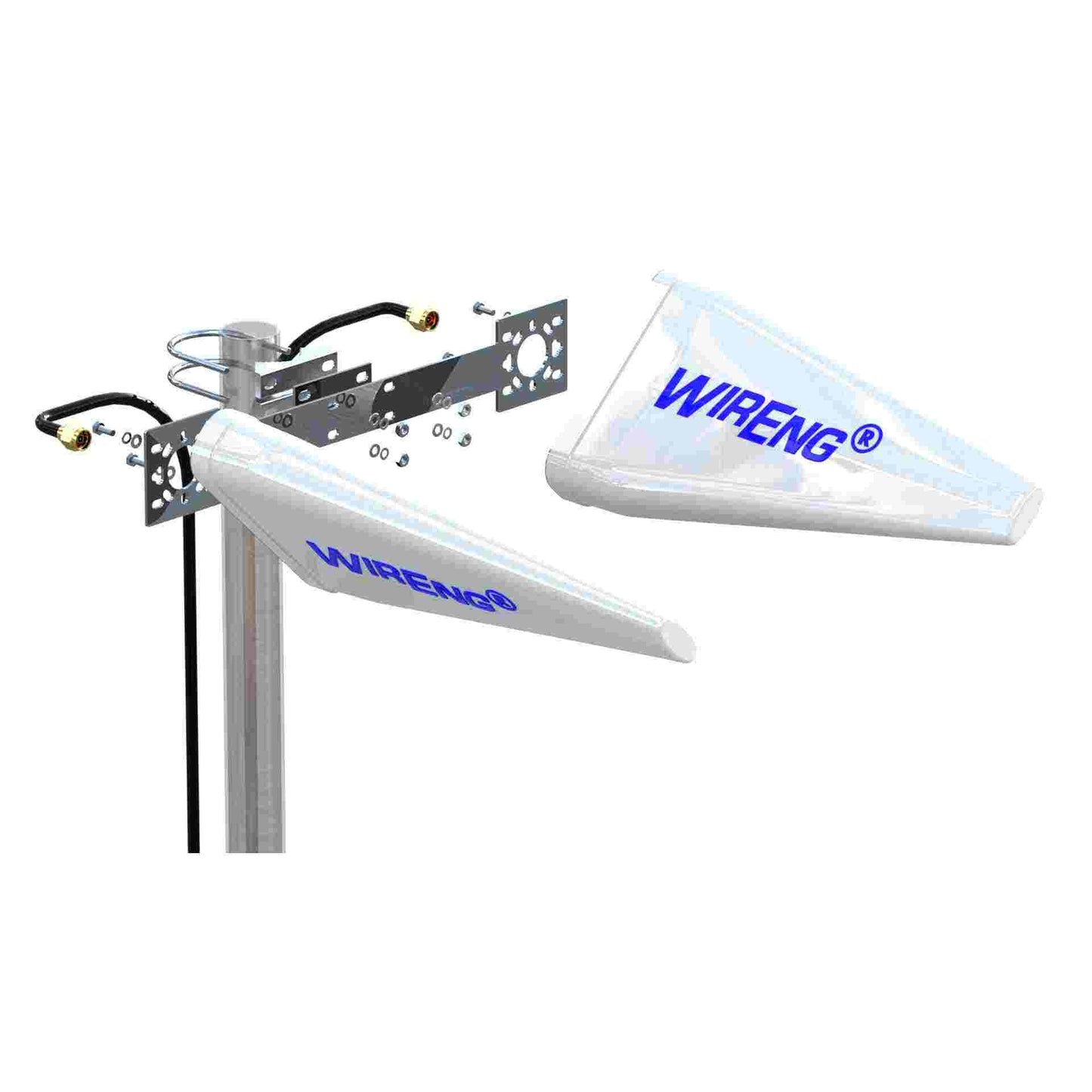 WideAnt2-5G™ True MIMO Dual Antenna for Routers Hotspots Modems Ultra-Wide Band Directional High-Gain Antenna Set 5G/4G/3G/2G 450 to 6000 MHz